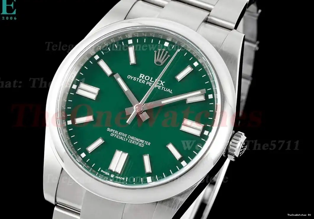 Stk Oyster SS 124300 VR3230 SS Clean 41mm Green Perpetual 0413